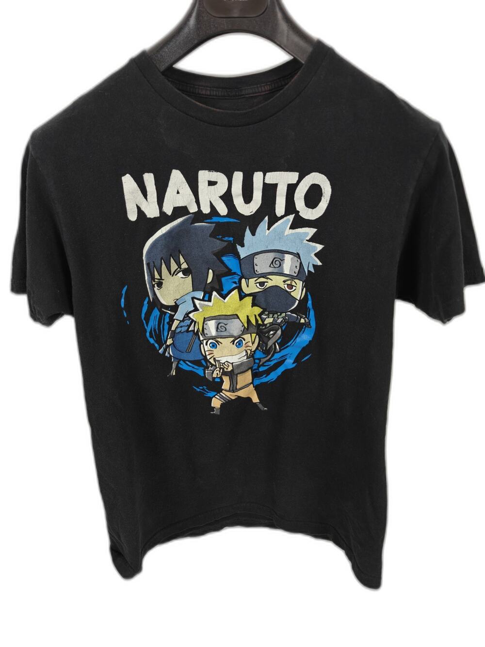 Mens Naruto Shippuden Graphic T Shirt Black Size L